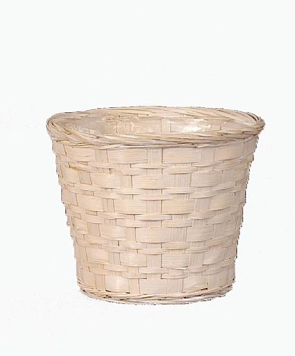 Pot Cover 12" White Wash MS1745-12WW each