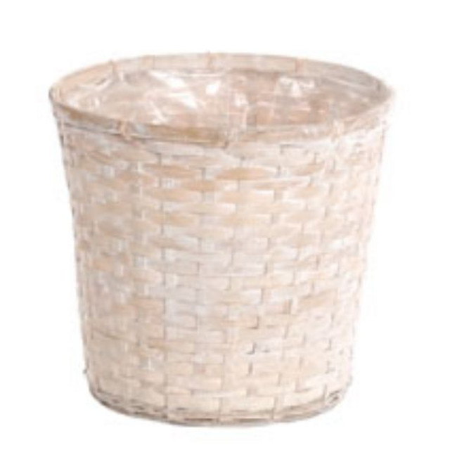 Pot Cover 8" white wash each