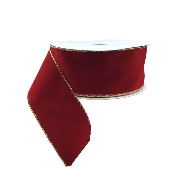 VELPRUF #9 DWI velvet value Madame red w/ gold 50yrds 