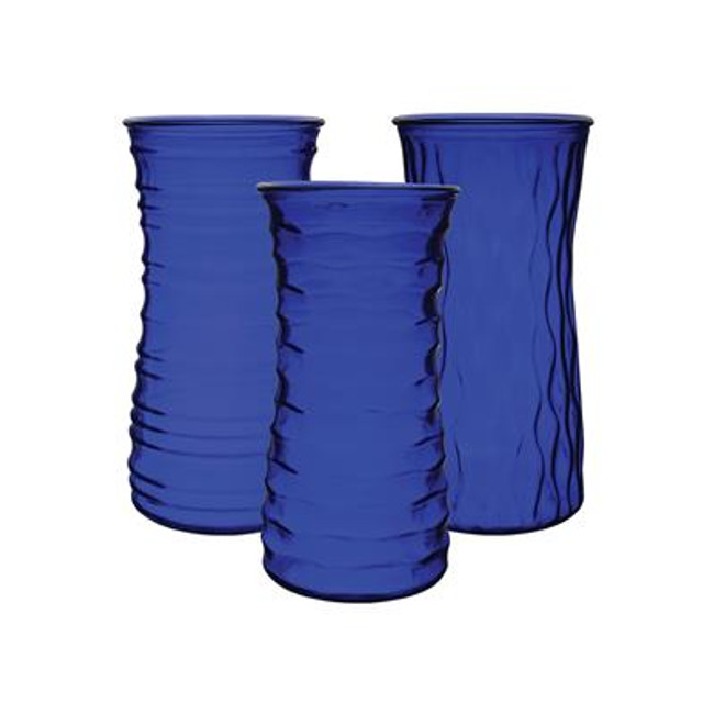 Asst Rose Vase 8 1/2" cobalt 12cs