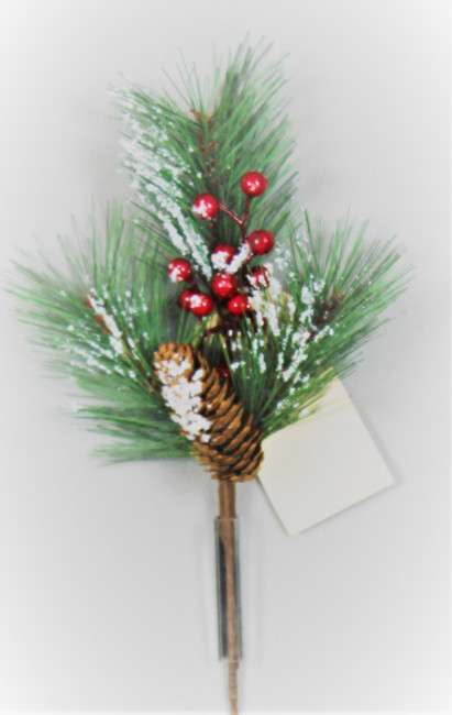 Pine needle 12" w/cone,berries