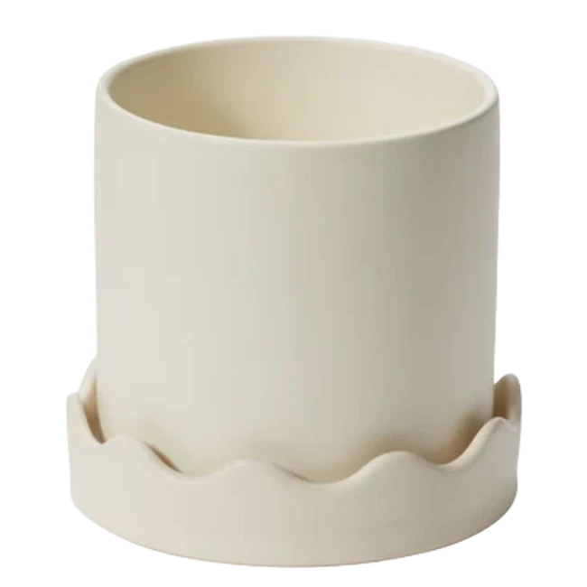 Pissaro Pot w/saucer 6"x5.75"