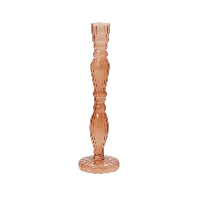 Raywood Candlestick Amber 2.5"x10"