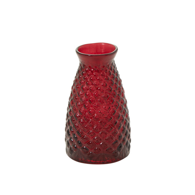 Currant Vase 3.75"x6.5" red