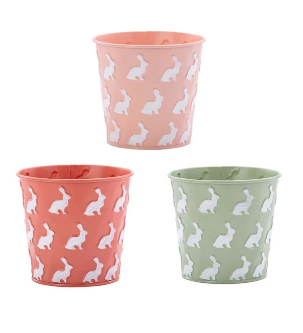 MET 5" pot cover w/rabbits 4.5