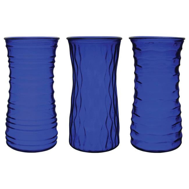 Rose vase 9 3/4" cobalt 12/cs