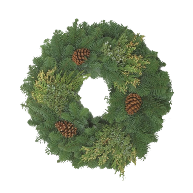 1174 8" mixed candle ring w\co