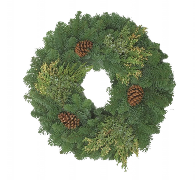 1014 10\18" Mixed Wreath w\con