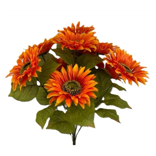 SILK Sunflower 18" orange bush