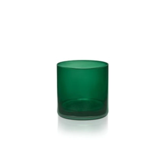 Cylinder 4"x4" emerald (glass)