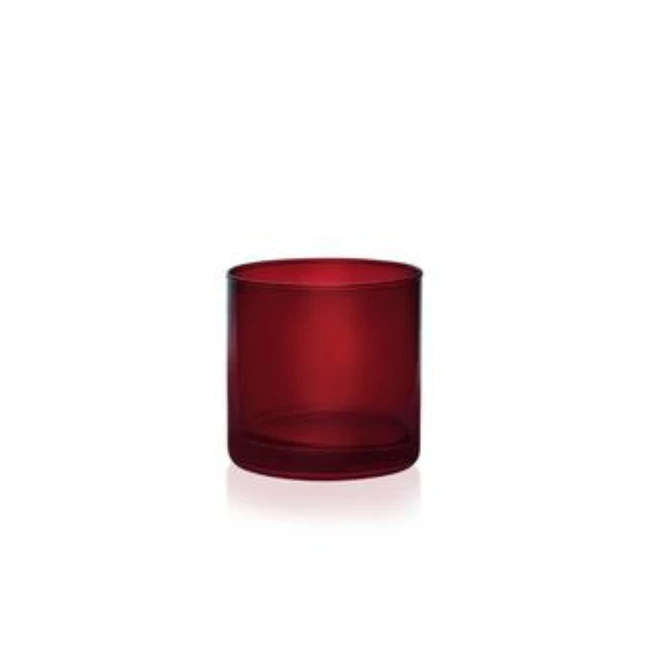 Cylinder 4"x4" cranberry (glas