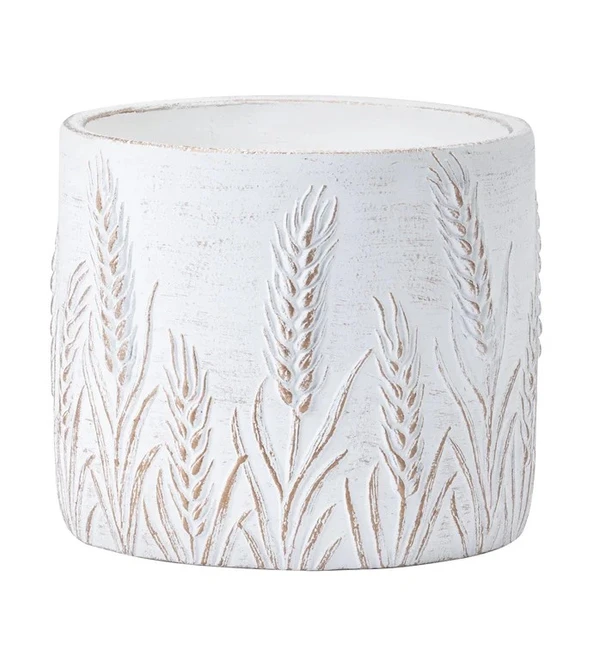 CER LG Embossed Wheat Planter