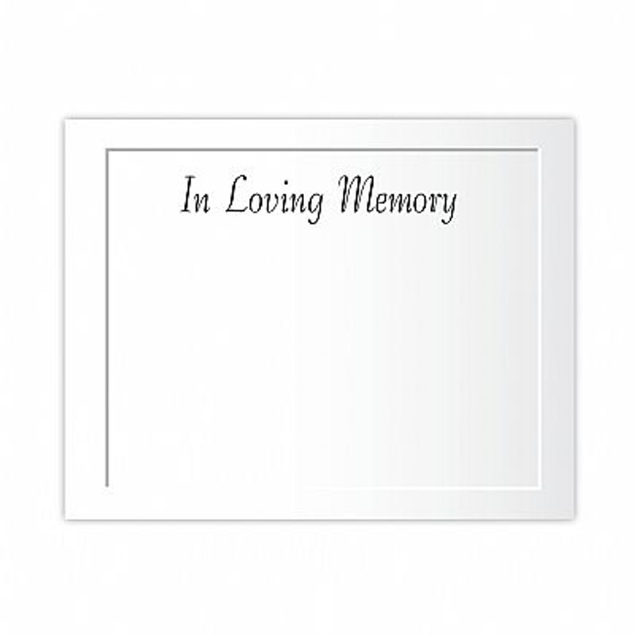 Cards In Loving Memory large w/ panel 50/pk