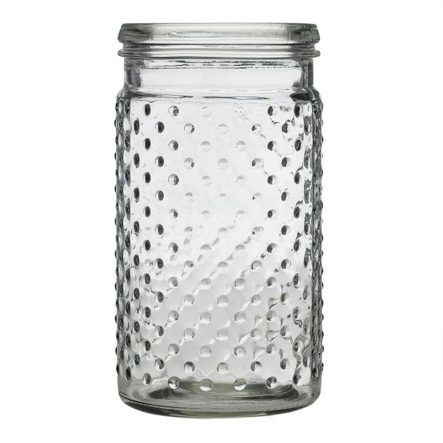 Hobnail Jar 4"x9.25" clear each
