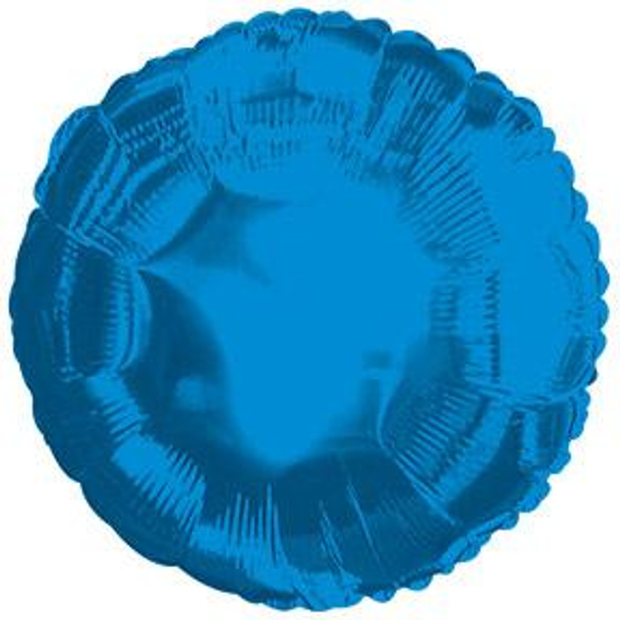 Mylar blue round 5/pk