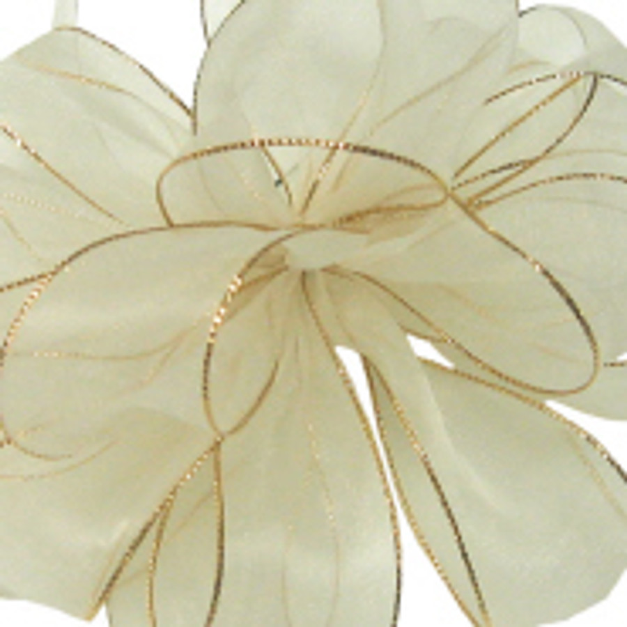 CORSAGE #3 Chic ivory w/gold edge 25yrds