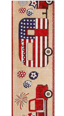 PAT #40 Nat burlap w/truck & trailer 25yrds