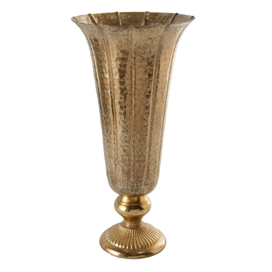 Lita Vase 8"x16.75" gold