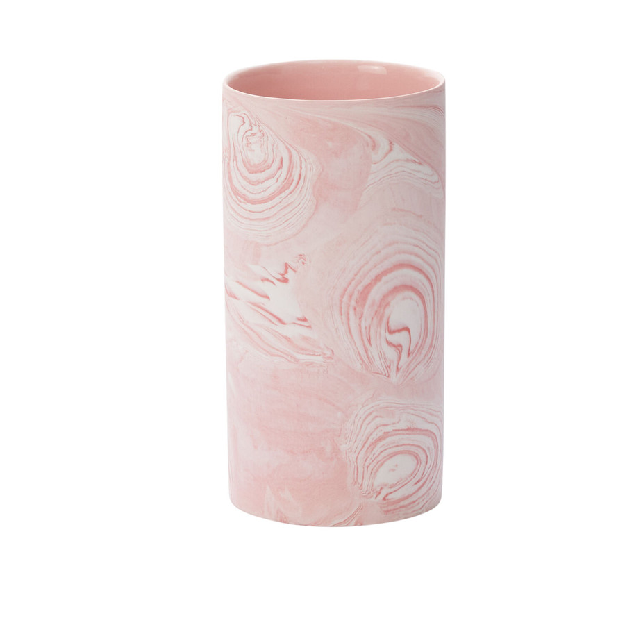 Pink Marbleized Vase 4"x8"