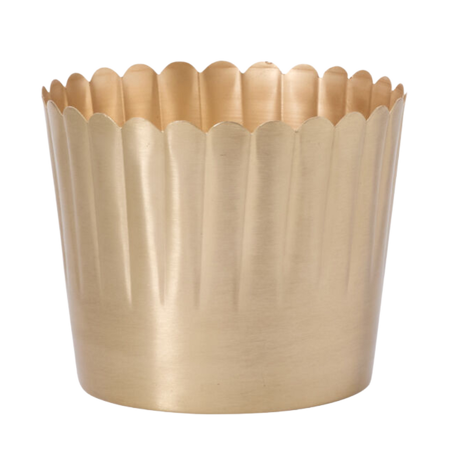 Delicata Pot 7.5"x6" gold