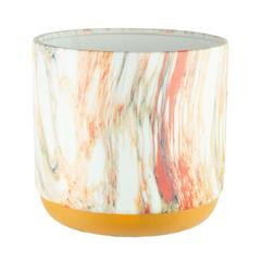 Posy Planter 6" saffron marble 12cs
