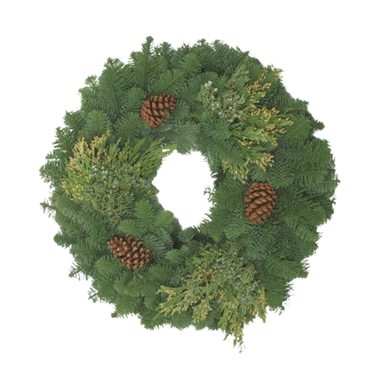 1174 8" mixed candle ring w\co