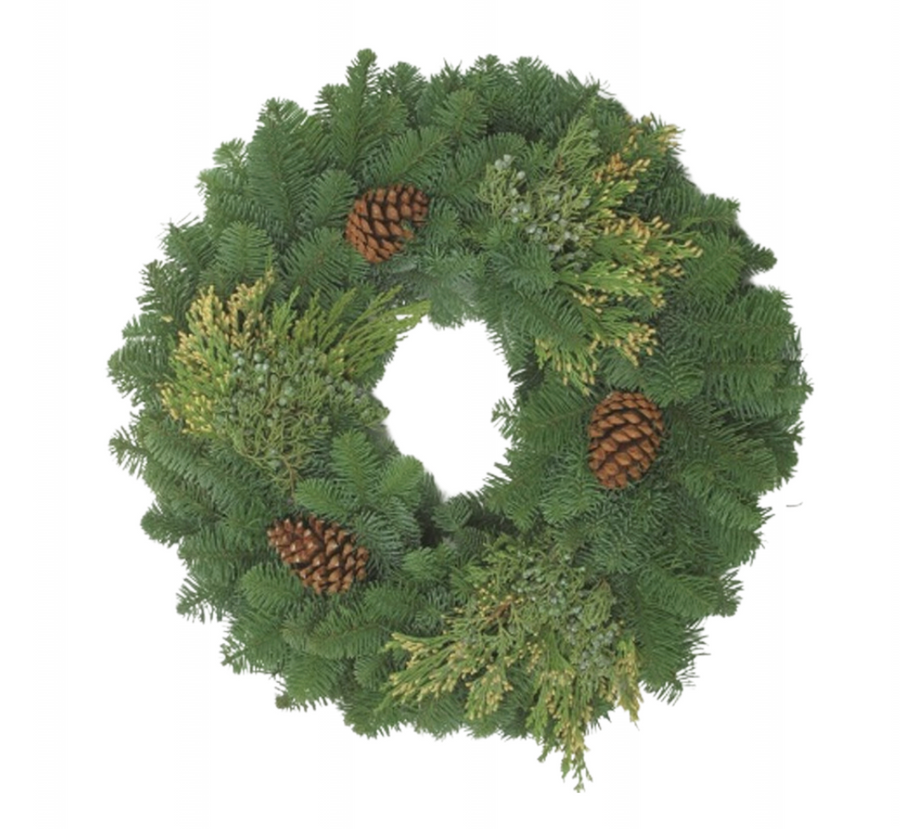 1014 10\18" Mixed Wreath w\con