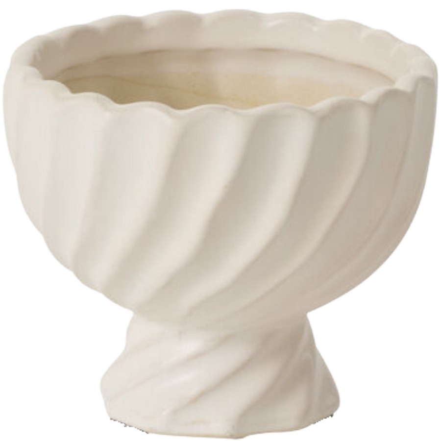 Sway Compote 5"x4.25" white