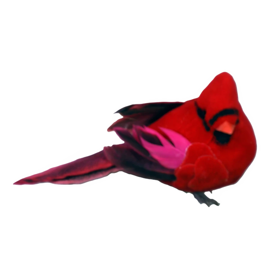 BIRD 3.5" Cardinal mshrm/fea w