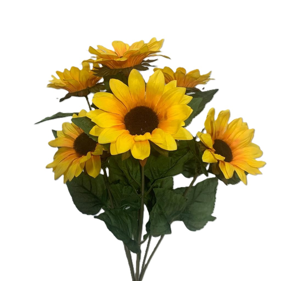 SILK Sunflower 21" yellow bush