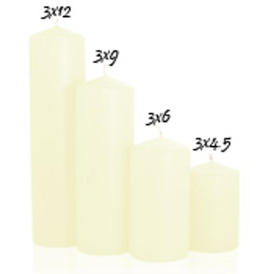 PILLAR CANDLE 2x9 IVORY EA. 