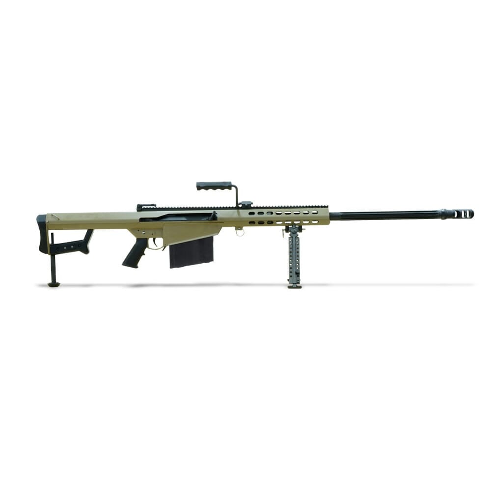 Barrett Model 82A1 416 Barrett FDE 29" Fluted Bbl 1:12" Rifle w/ 10 Rnd Mag, Carry Handle, Bipod, Monopod, & Pelican Hard Carrying Case 14029