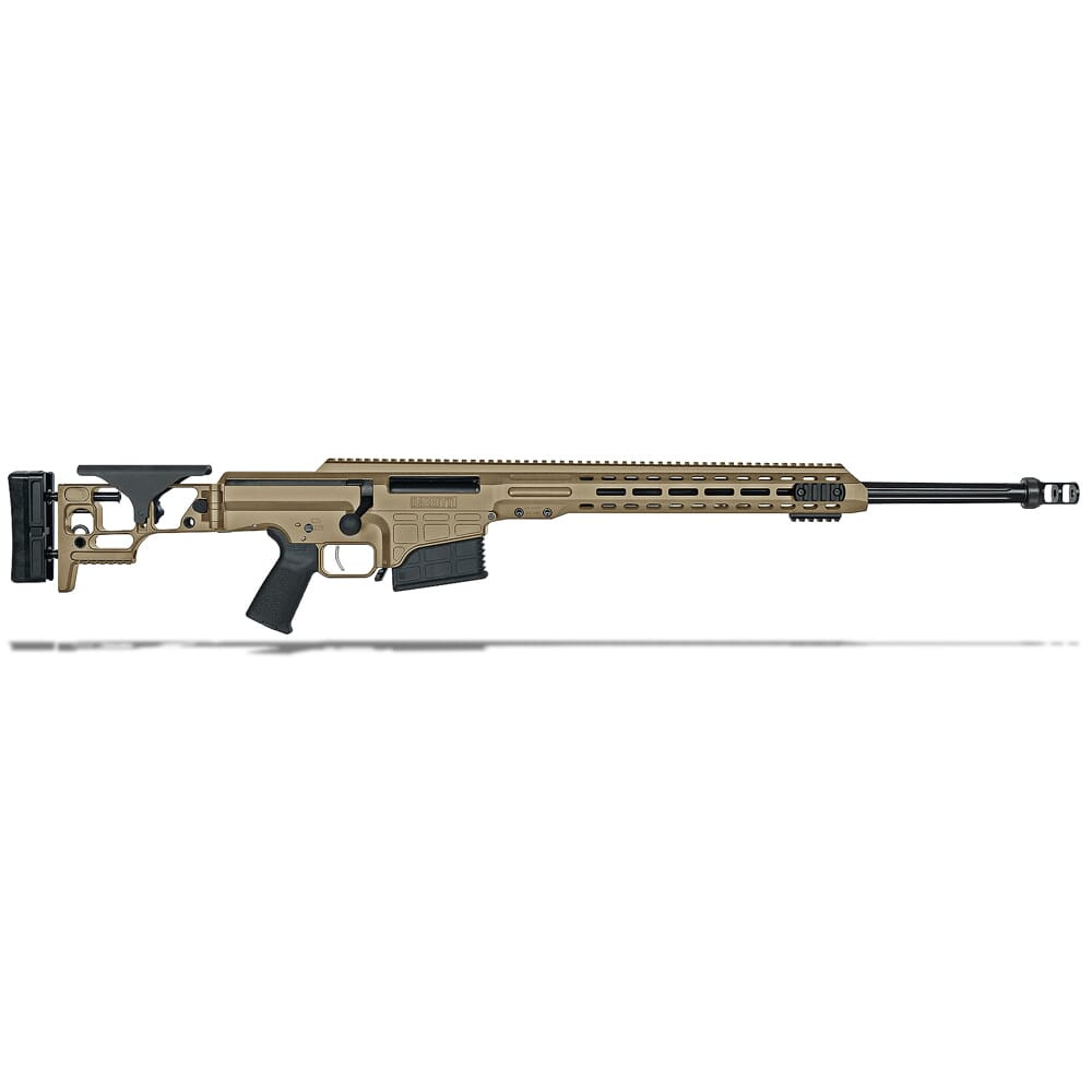 Barrett MRAD Fold Stock 308 Win FDE 24" Fluted Bbl 1:8" Rifle w/ 2 10 Rnd Mags, 2 Sling Loops, 3 Acc. Rails, & Pelican Hard Case 18491