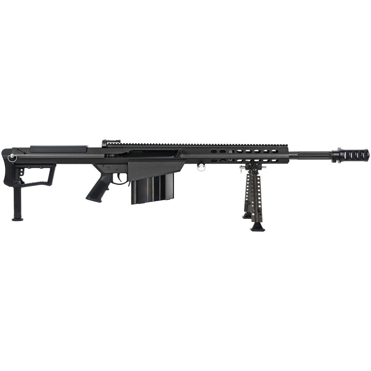 Barrett M107A1 50 BMG Black 20.6" Fluted Bbl 1:15" Rifle w/ 10 Rnd Mag, Bipod, Monopod, and Pelican Hard Carrying Case 19351