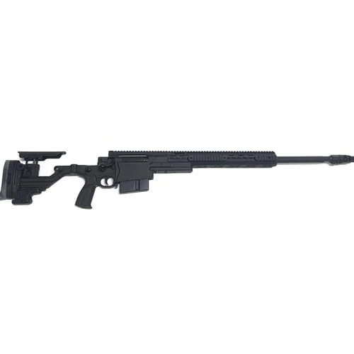 Accuracy International AXMC MKIII 338NM 27" 1:9 RH Bolt Action Rifle w/ Folding Black Synthetic Stock AXMCIII-338NM-BL-TAC