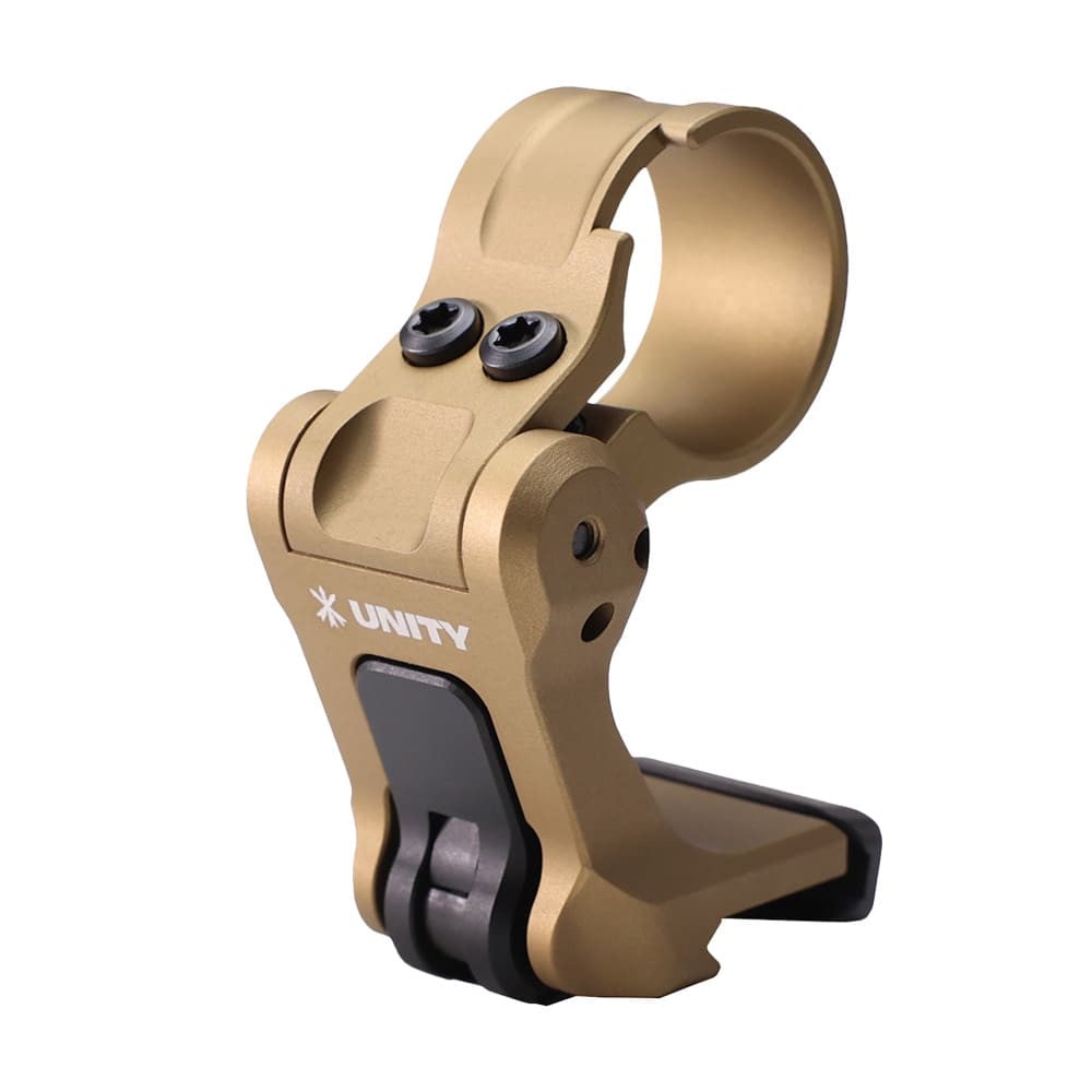 Unity Tactical FAST Flip to Center Magnifier Mount for 30mm Magnifiers w/ Integrated QD Lever, FDE FST-MAPF