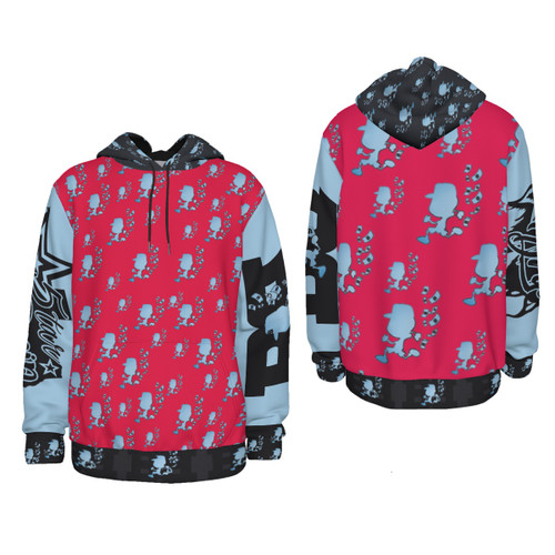 Print Men's Thicken Pullover Hoodie - Warm Fleece Lined Hooded Sweatshirt with Drawstring Pocket