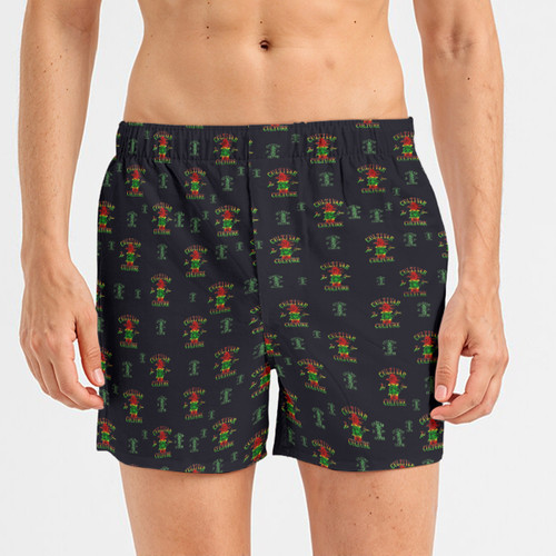 Cultivar Culture Men's Short Boxer Briefs rasta - 115GSM Cotton Poplin with Elastic Waistband