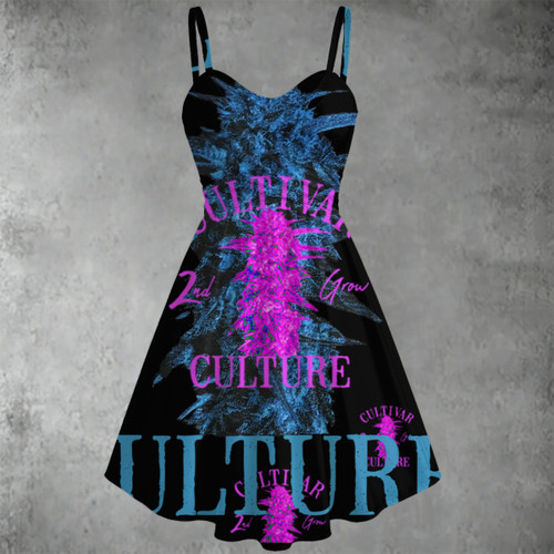 Cultivar Culture Women's Spaghetti Strap Dress with Two-Tone Design