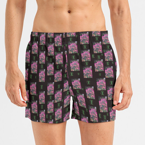 Cultivar Culture flower Men's Short Boxer Briefs - 115GSM Cotton Poplin, Breathable Comfort Underwear with Elastic Waistband