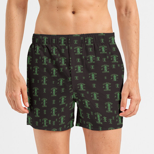 Cultivar Culture green logo All-Over Print Men's Short Boxer Briefs|115GSM Cotton poplin