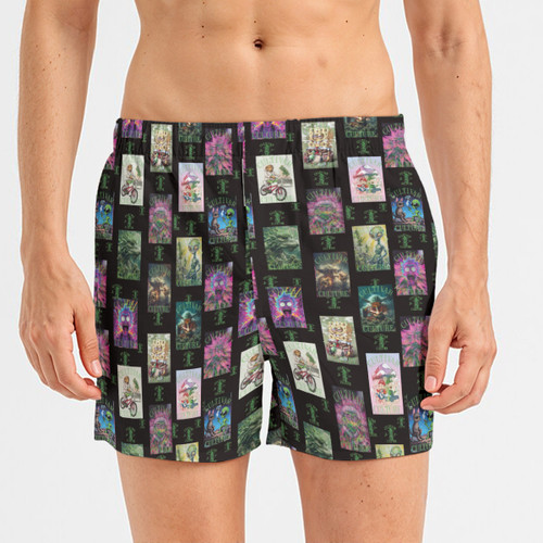 Cultivar Culture cartoon smoker pattern All-Over Print Men's Short Boxer Briefs|115GSM Cotton poplin