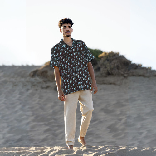 Blue Boi Clothing Men's Classic Hawaiian Shirt - Lightweight Comfortable Fabric, Regular Fit