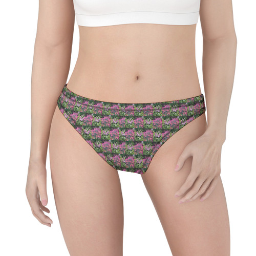 Cultivar Culture Women's flower and butterfly Thong 210GSM High-Stretch Breathable Fabric Lightweight Comfort Fit