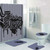 Blue boi clothing Poly Polyester Four-Piece Bathroom Set with Unique Single-Side Print Design
