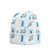 SEC white All-Over Print Knitted Hat With Pom-Pom