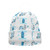 SEC white All-Over Print Knitted Hat With Pom-Pom