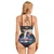 All-Over Print Women's Bikini Swimsuit With Cross Straps