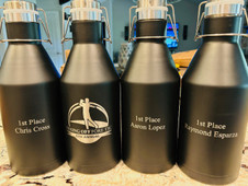 Polar Camel 64 oz. Black Vacuum Insulated Growler with Swing-Top Lid