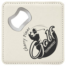 Leatherette Bottle Opener Coaster Leatherette Bottle Opener Coaster